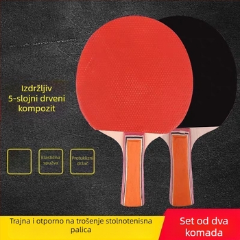 Set reketa za stolni tenis za početnike — izravni udarac, karbonska ploča, ljepilo na gumu