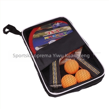 Set reketa za stolni tenis za početnike: 2 reketa, 3 lopte, futrola za rekete, dvostrano ljepilo guma, guma visoke elastičnosti