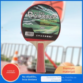 Reket stolni tenis Wang Zhongyu; jezgro ploče od topole; guma s ljepilom; ravni udarac; za odrasle