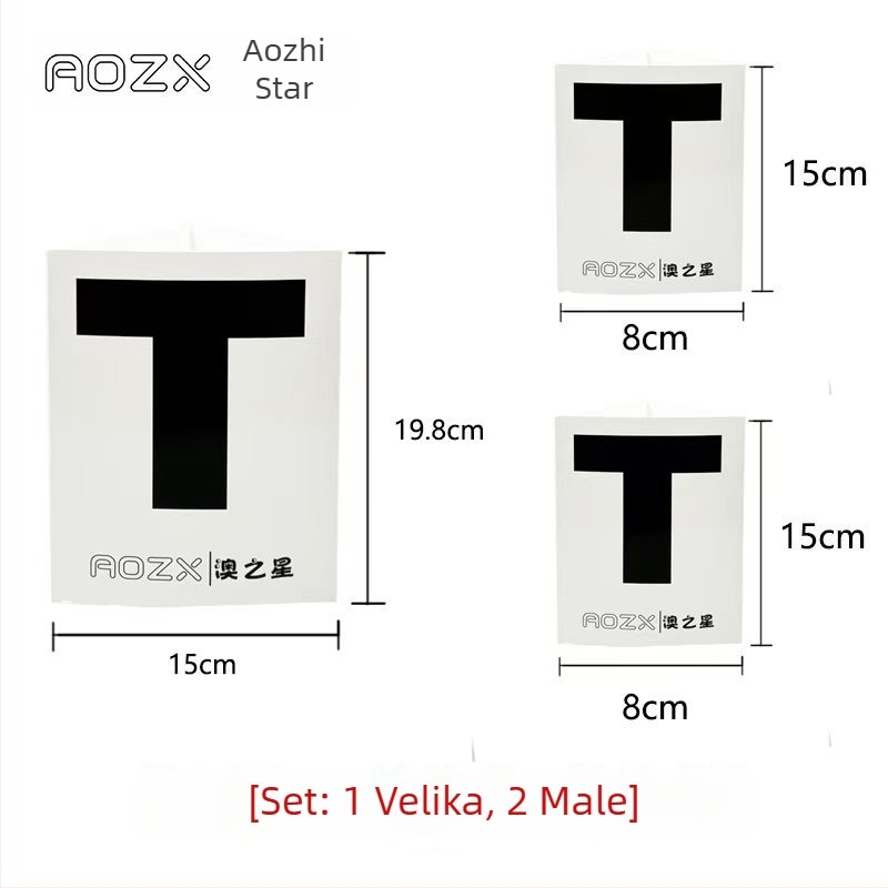 T-karta za suđenje stolnom tenisu (T oblik) od kartona