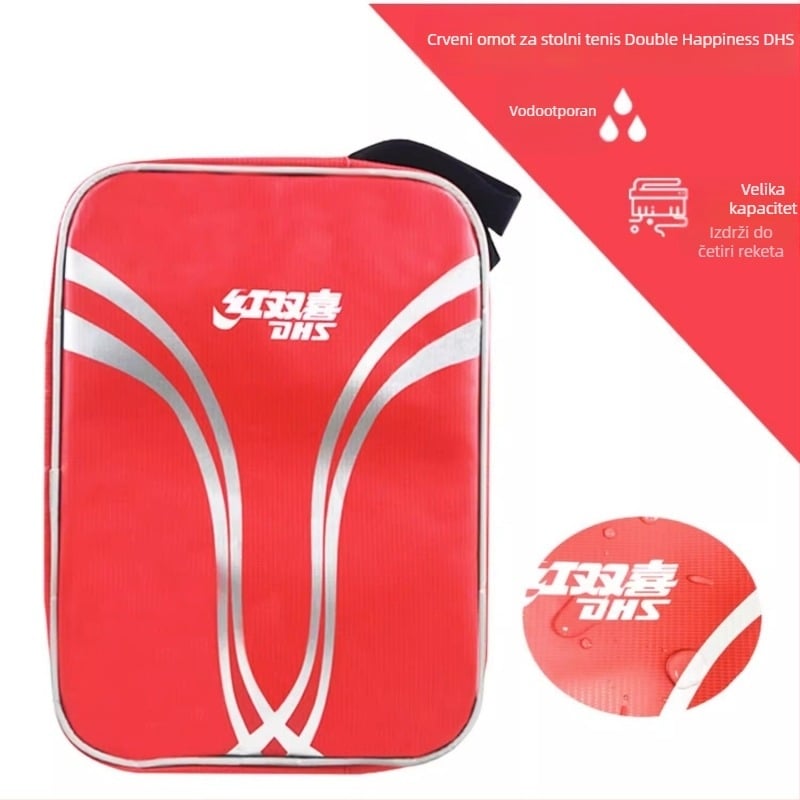 DHS torba za rekete za stolni tenis, 2 komada, vodootporna, sportski dodatak