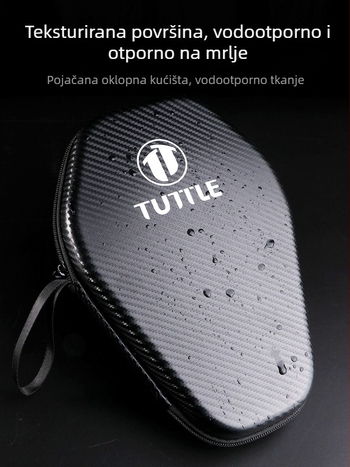 Torba za rekete stolnog tenisa s čvrstim šesterokutnim oblikom, tekstura karbonskih vlakana, vodootporna, velika kapaciteta, prijenosna