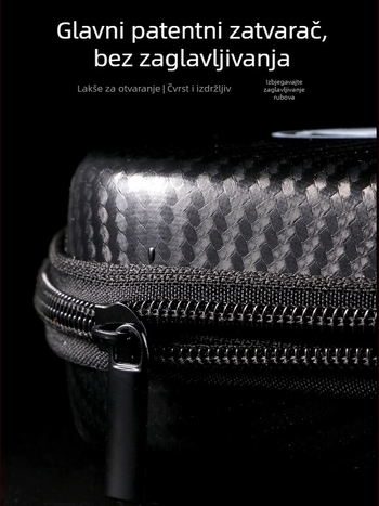 Torba za rekete stolnog tenisa s čvrstim šesterokutnim oblikom, tekstura karbonskih vlakana, vodootporna, velika kapaciteta, prijenosna