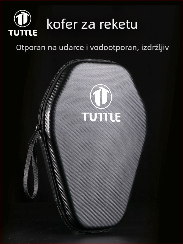 Torba za rekete stolnog tenisa s čvrstim šesterokutnim oblikom, tekstura karbonskih vlakana, vodootporna, velika kapaciteta, prijenosna