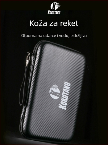 Kokutaku tvrda kvadratna torba za rakete za stolni tenis, velika kapaciteta, prijenosna, vodootporna, materijal Oxford cloth