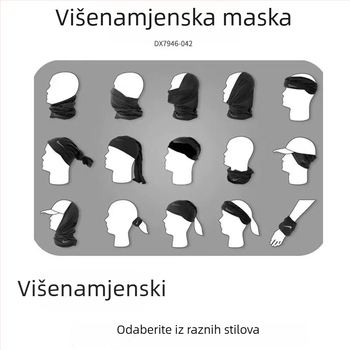 Bezšivne maske za vožnju biciklom — višenamjenski šal za jesen/zimu, poliester