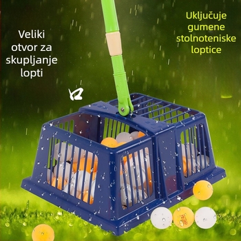 Stroj za prikupljanje ping-pong lopti za stolni tenis, velika kapaciteta, lagan, materijal: svila cvijeća