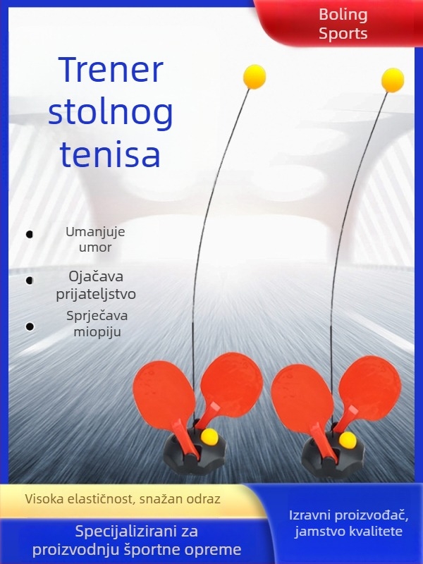 Igračka za treniranje stolnog tenisa s elastičnom osovinom – Bazelle ABS reket, mogućnost prilagođavanja