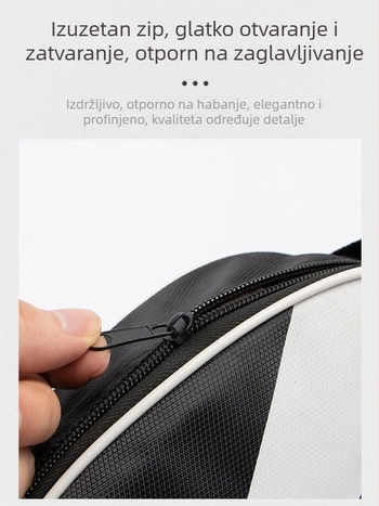 Spelt torba za rekete badminton/tenis – Veliki kapacitet za 3–6 reketa, preko ramena, Oxford tkanina, vodootporna, ispisano logo, unisex