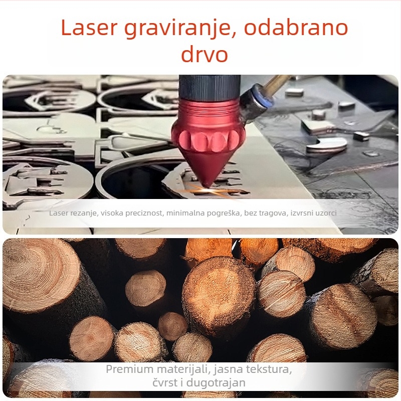 Drveni 3D puzzle u obliku pištolja za stolni tenis, DIY prilagodba, OEM logo, višefunkcionalna igračka