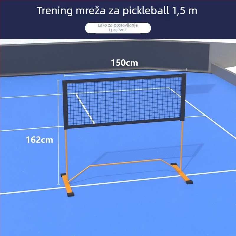 Pickleball trening mreža 2-u-1 za vanjsku i unutarnju upotrebu; materijali: željezna cijev/poliester/oxford tkanina; marka: Devils