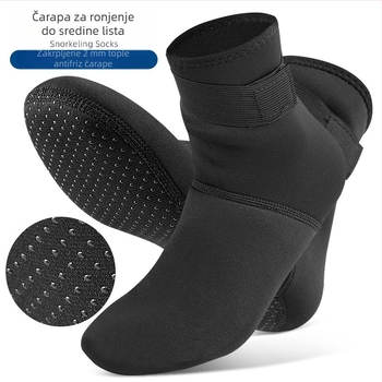 Neopren čarape za zimske vodene sportove, srednja duljina do potkoljenice, protuklizne i protutrni, dvostruko pletenje, 70–80% sastav vlakana