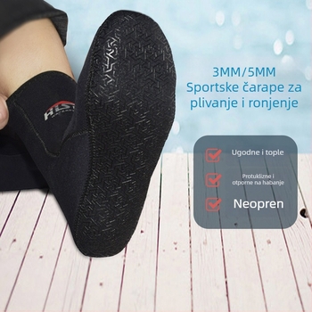 3 mm neopren potapacke čarape – HISEA, unisex, tople za snorkeling, surfanje i zimsko plivanje