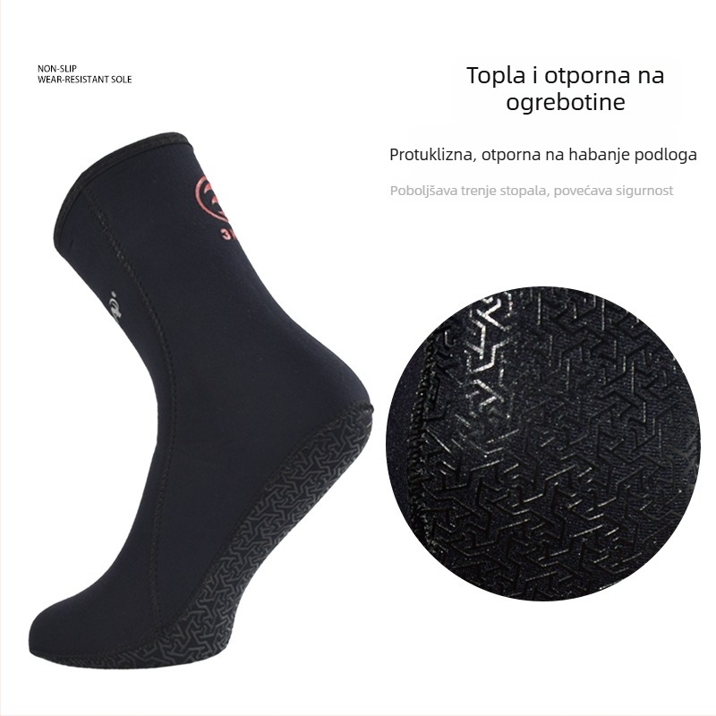 3 mm neopren potapacke čarape – HISEA, unisex, tople za snorkeling, surfanje i zimsko plivanje