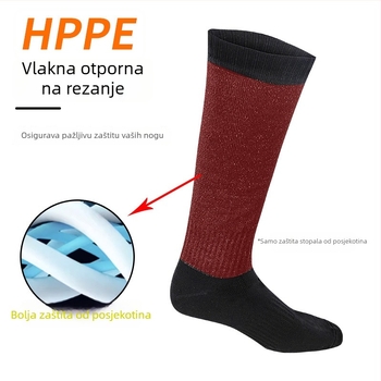 Dugačke outdoor čarape HPPE razina 5 otporne na rezanje, protuklizne, otporne na habanje | Marka: Qianbo du; Upotreba: planinarenje, penjanje, ronjenje, surfanje