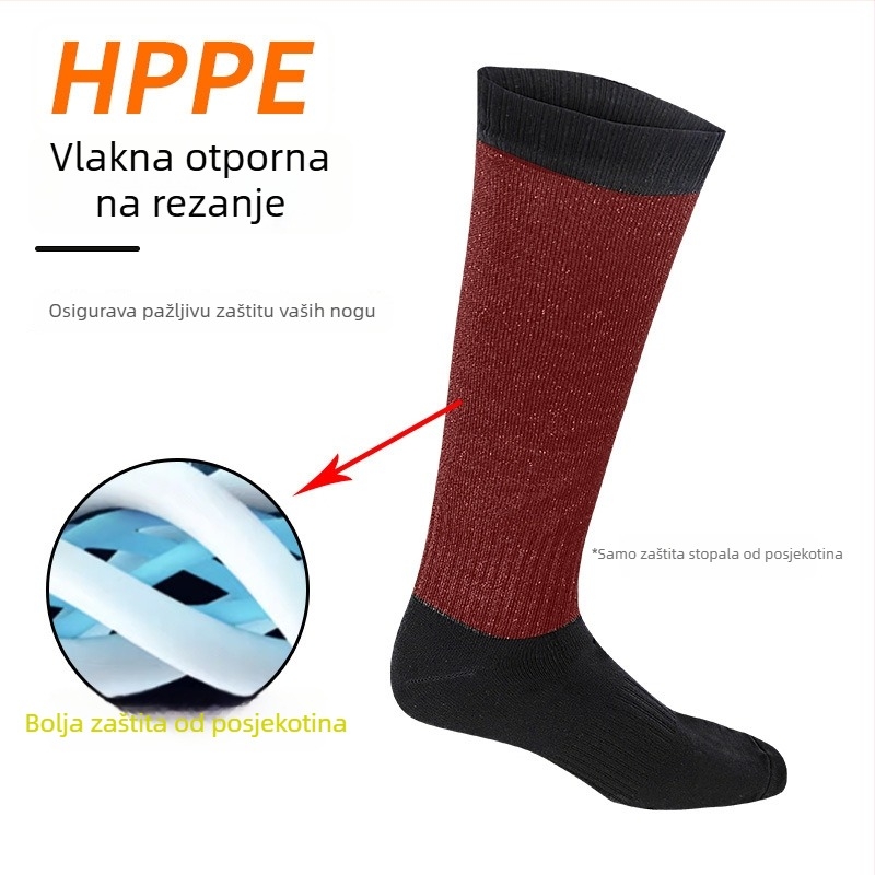Dugačke outdoor čarape HPPE razina 5 otporne na rezanje, protuklizne, otporne na habanje | Marka: Qianbo du; Upotreba: planinarenje, penjanje, ronjenje, surfanje