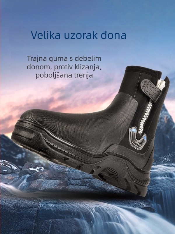 Yon Sub 5mm neopren potapne cipele, visoki gležanj, debele, protuklizne, za snorkeling i splavarivanje rijekom, unisex vodene cipele za spašavanje na vodi