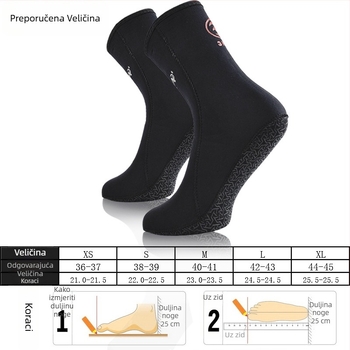 Unisex 3 mm neopren čarape za ronjenje – Hisea O137, za ronjenje, surfanje i snorkeling
