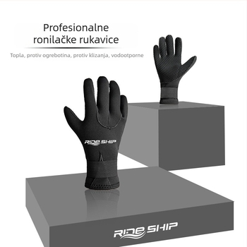 Ronilačke rukavice, 3 mm, najlon, protuklizne, otporne na habanje, tople