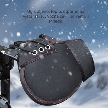 Zimske rukavice za biciklizam s neoprenom i polar fleeceom, otporne na vjetar, podstavljene fleeceom, debele