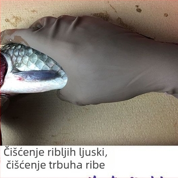 Gumene ribarske rukavice, duge i debele; otporne na probijanje, zimske vodootporne i protuklizne