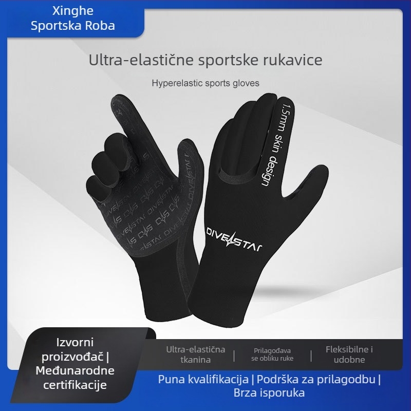 DIVESTAR 1.5 mm najlon rukavice za plivanje, ronjenje i surfanje