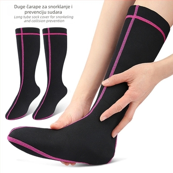 Unisex ronilačke čarape srednje duljine za plažu i vodene sportove, protuklizne, usklađen uzorak boja, 80–90% ronilački materijal