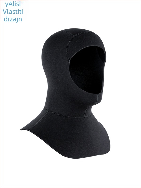 Neopren kapuljača za ronjenje za odrasle s zaštitom ušiju, 3-5 mm, za šnorkanje, jednofarbna