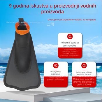 Potapljačke peraje – lagane, udobne, negrebotirajuće; pogodne za ronjenje i slobodno ronjenje; materijal: duck feet + waterproof fabric; marka Yue sai