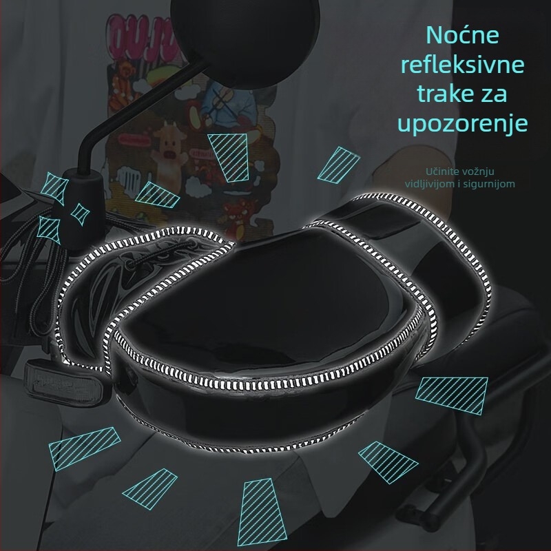 Minchae zimske debelih rukavica za upravljač električnog bicikla, za muškarce i žene, vodootporne i otporne na vjetar, s flecom iznutra, od poliestera