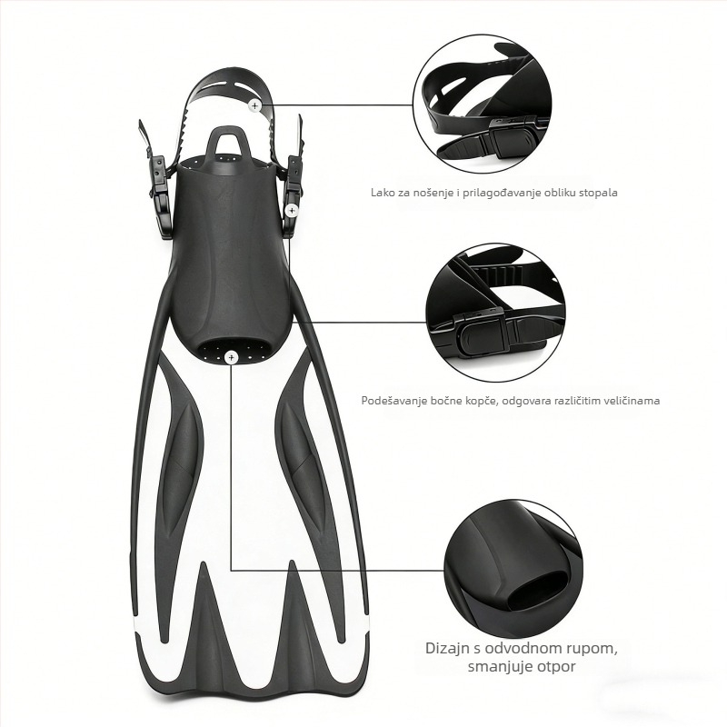 Odrasle prilagodljive potapljačke peraje - Materijal: TPR+PVC+PP, CE certificirano, Model 6894