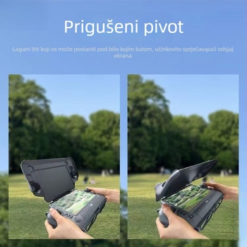 Zaštitna kapica za zaslon daljinskog upravljača za DJI Ronin 3, T50, T40, T25, T20P i M30 – mesing sa srebrnom umetkom i elektropolo bijelim čelikom, čistoća srebra 98%, zimsko izdanje 2022