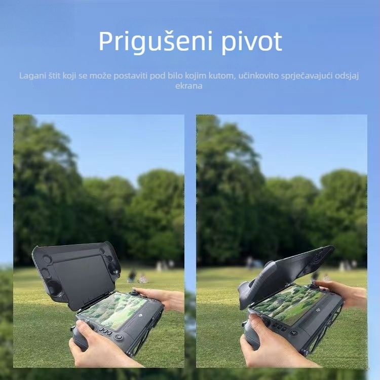 Zaštitna kapica za zaslon daljinskog upravljača za DJI Ronin 3, T50, T40, T25, T20P i M30 – mesing sa srebrnom umetkom i elektropolo bijelim čelikom, čistoća srebra 98%, zimsko izdanje 2022