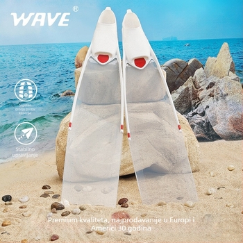 Prilagodljive dugačke peraje za snorkeling – za slobodno ronjenje – TPR protuklizni materijal + POM smola, marka Wave, šifra F6883