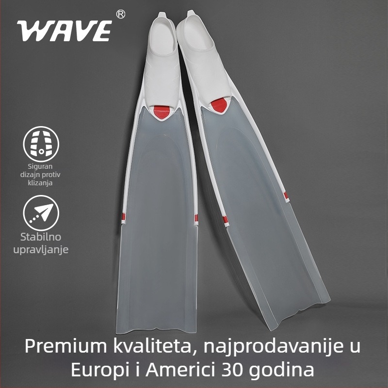 Prilagodljive dugačke peraje za snorkeling – za slobodno ronjenje – TPR protuklizni materijal + POM smola, marka Wave, šifra F6883