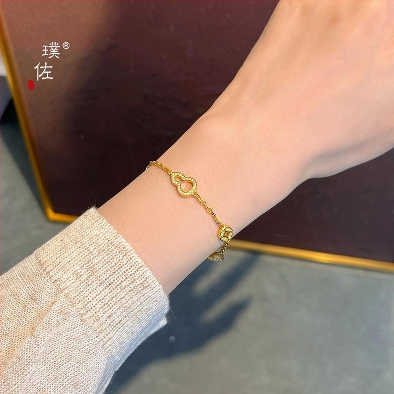 Narukvica s dizajnom tikvice, bakar, elektroplating, lagani luksuzni stil, P.Z ACCESSORIES/pano