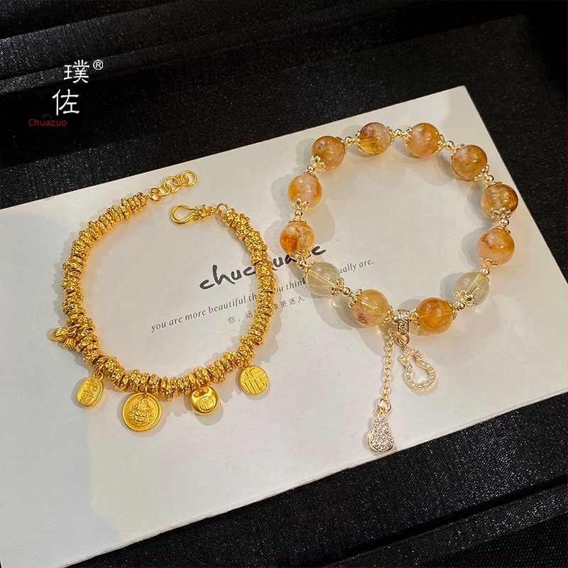 Bakrena narukvica s elektroplatiranjem, vintage stil, izlazak jeseni 2025