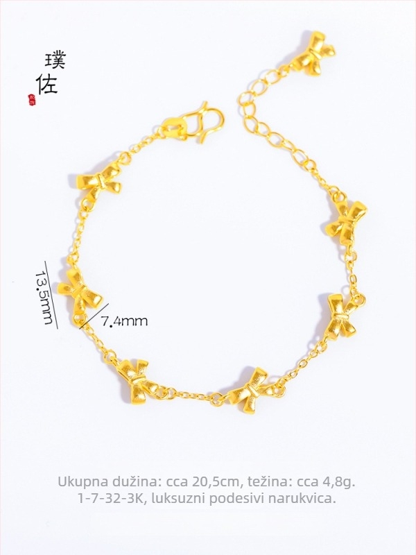 Puzuo bakreni narukvica — elektroplatirana DIY nakita, sladak stil