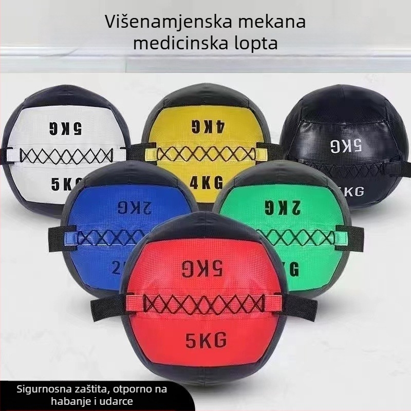 PU medicinska lopta za trening snage jezgre — ne napuhujuća gumena gravitacijska lopta, pogodna za mršavljenje i oblikovanje tijela