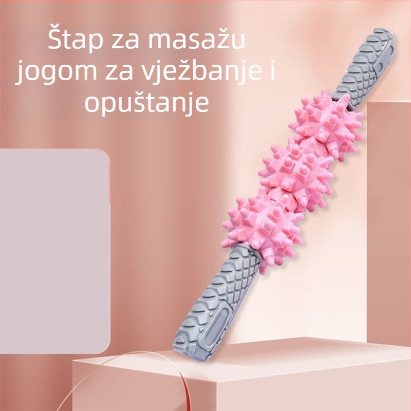 Masažni štapić za fascijalnu relaksaciju i dubinsku masažu mišića – pomagala za jogu