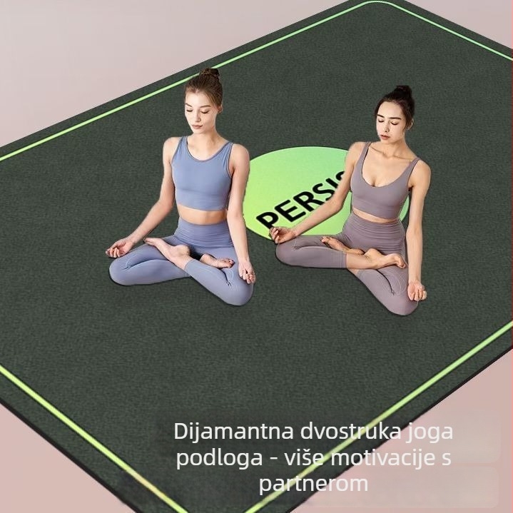 Joga podloga od velura, zvučna izolacija, upija znoj, bez pranja, brzo se suši, velika površina za kućne vježbe i ples, debljina 6 mm