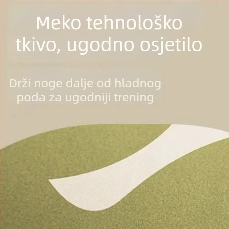 Joga podloga od velura, zvučna izolacija, upija znoj, bez pranja, brzo se suši, velika površina za kućne vježbe i ples, debljina 6 mm