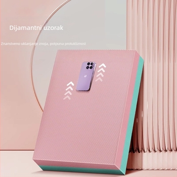 Joga balans podloga s debelim jastučićem za koljena i mekanom jastučićem za trening jezgre, mrežasti uzorak, debljina 8 mm