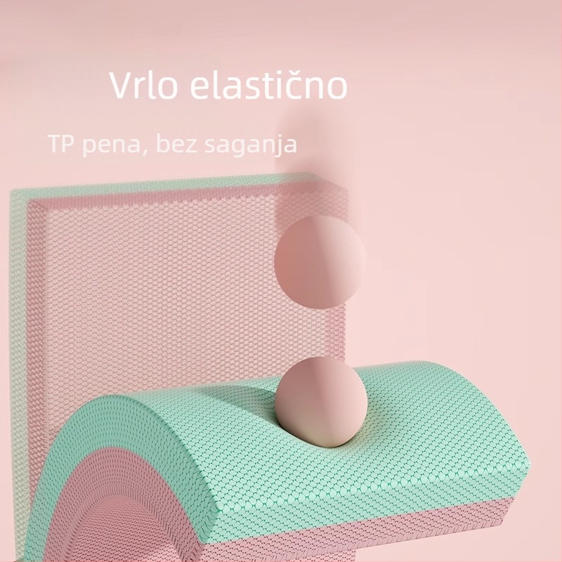 Joga balans podloga s debelim jastučićem za koljena i mekanom jastučićem za trening jezgre, mrežasti uzorak, debljina 8 mm