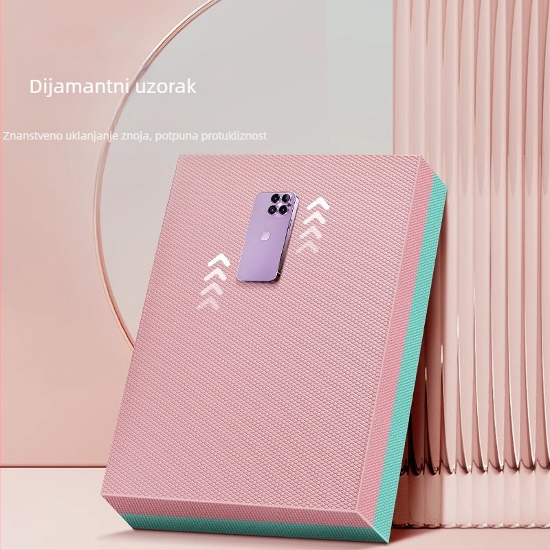 Joga balans podloga s debelim jastučićem za koljena i mekanom jastučićem za trening jezgre, mrežasti uzorak, debljina 8 mm