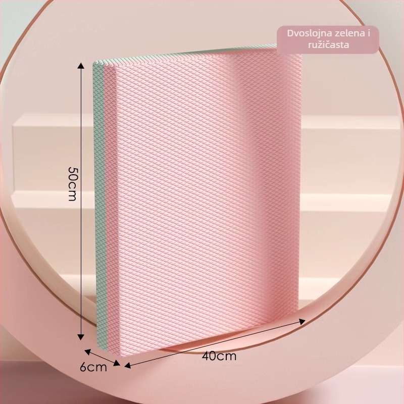 Joga balans podloga s debelim jastučićem za koljena i mekanom jastučićem za trening jezgre, mrežasti uzorak, debljina 8 mm