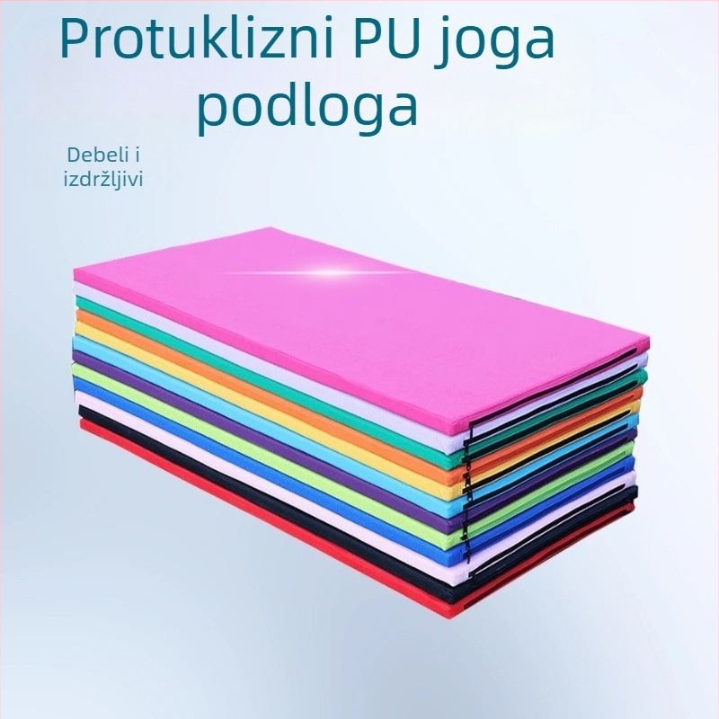 Joga prostirka - PU, protuklizna, 3 mm, 3,5 kg, sklopiva