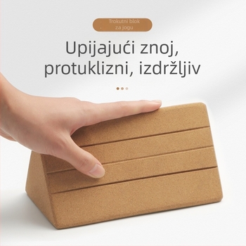 Nagahiro trokutasti blok za jogu od pluta, visoka gustoća, za opuštanje struka i trbuha, podrška plesnim pokretima