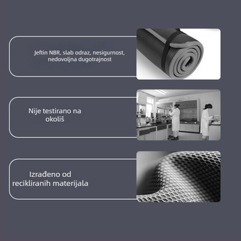 M9C Dvostrano protumiklizna joga podloga, 8 mm TPE, apsorpcija udara