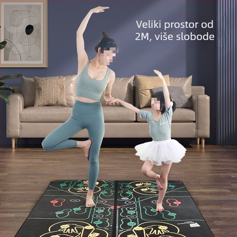 M9C Dvostrano protumiklizna joga podloga, 8 mm TPE, apsorpcija udara